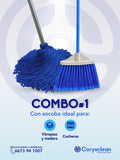Combo #1 - Combo Con Escoba Ideal para Vitropiso, Madera y Cocheras