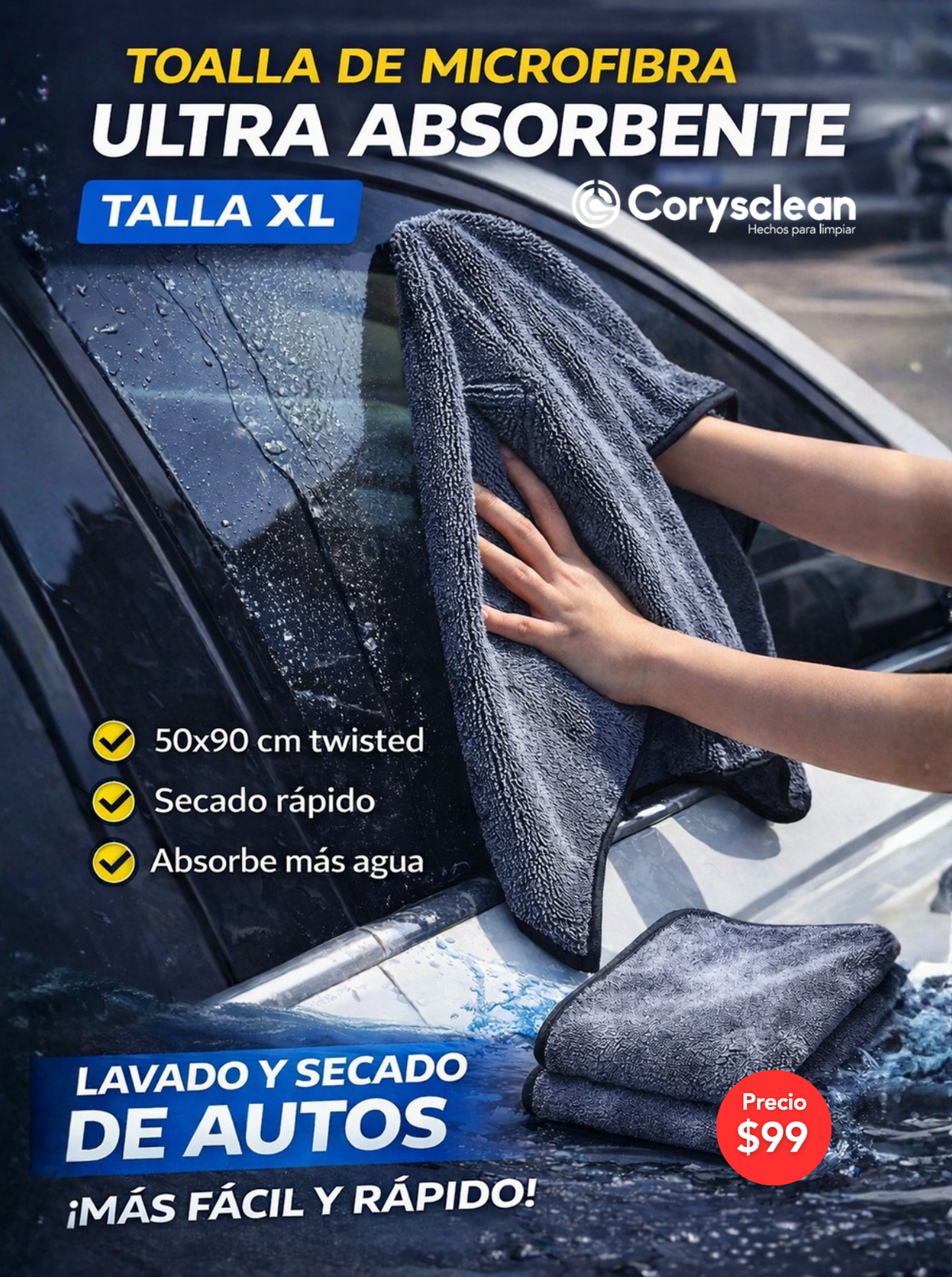 Toalla de Microfibra Ultra Absorbente XL